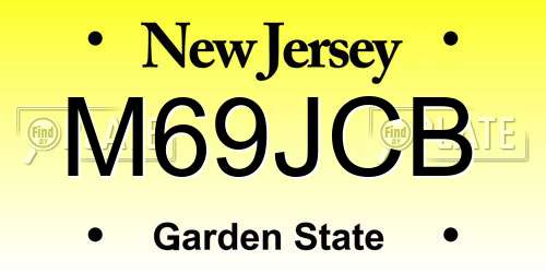 M69JCB New Jersey License Plate