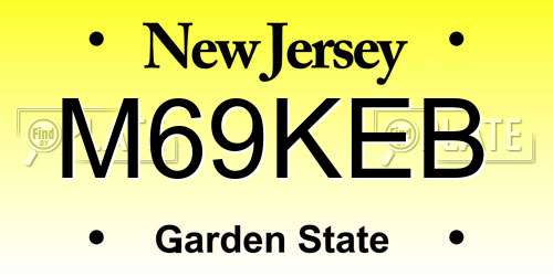 M69KEB New Jersey License Plate