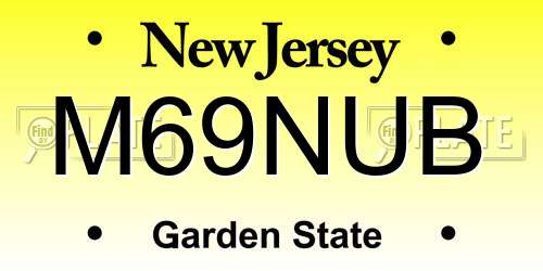 M69NUB New Jersey License Plate