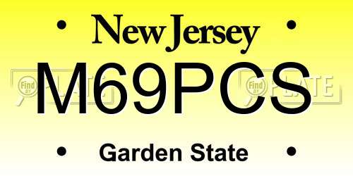 M69PCS New Jersey License Plate