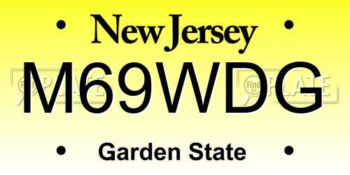 M69WDG New Jersey License Plate