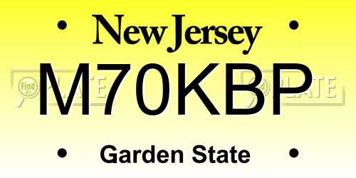 M70KBP New Jersey License Plate