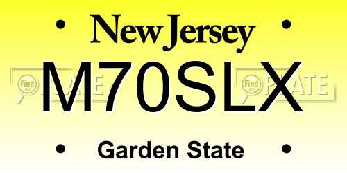 M70SLX New Jersey License Plate