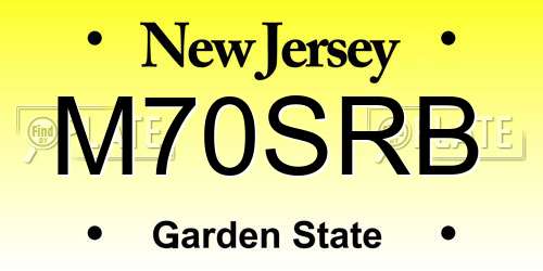 M70SRB New Jersey License Plate