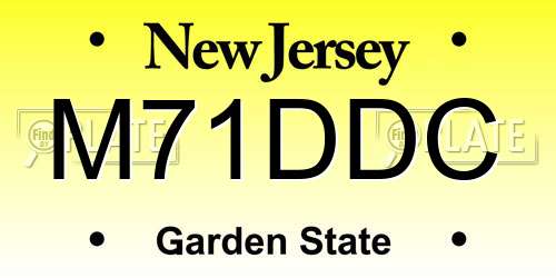 M71DDC New Jersey License Plate