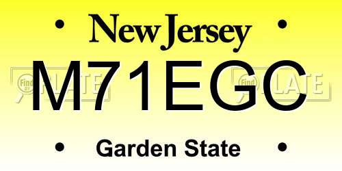 M71EGC New Jersey License Plate