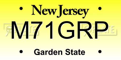 M71GRP New Jersey License Plate
