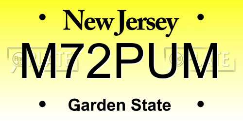 M72PUM New Jersey License Plate