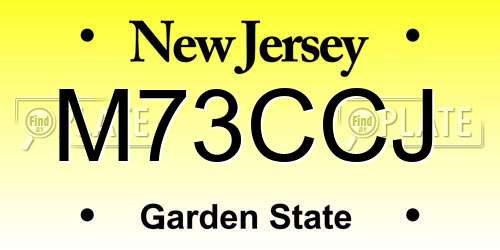 M73CCJ New Jersey License Plate