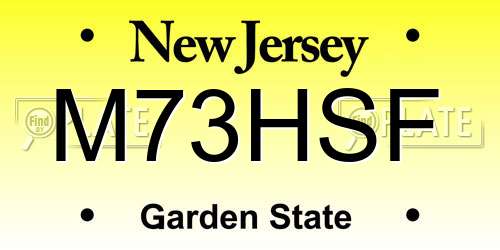M73HSF New Jersey License Plate