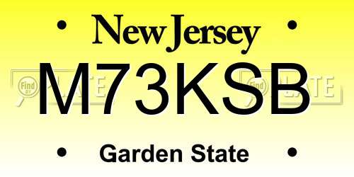 M73KSB New Jersey License Plate