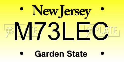 M73LEC New Jersey License Plate