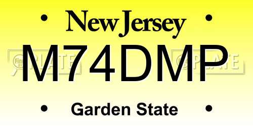 M74DMP New Jersey License Plate