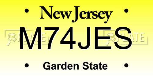 M74JES New Jersey License Plate