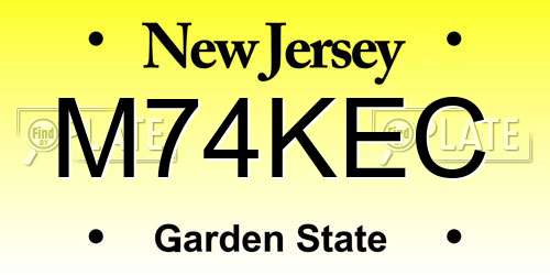 M74KEC New Jersey License Plate