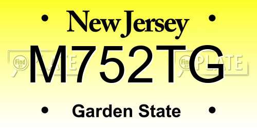 M752TG New Jersey License Plate
