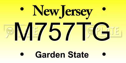 M757TG New Jersey License Plate