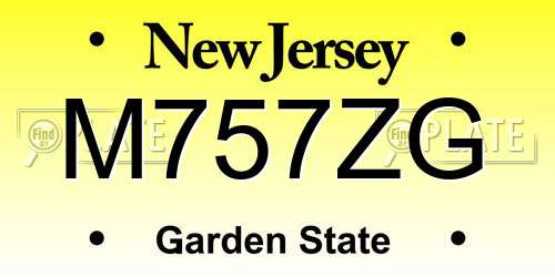 M757ZG New Jersey License Plate