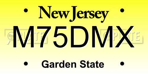 M75DMX New Jersey License Plate
