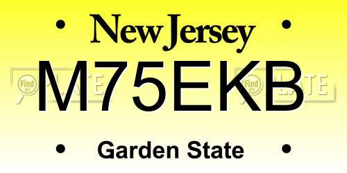M75EKB New Jersey License Plate