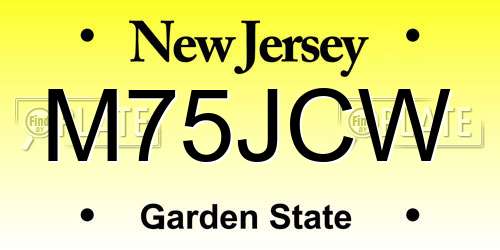 M75JCW New Jersey License Plate