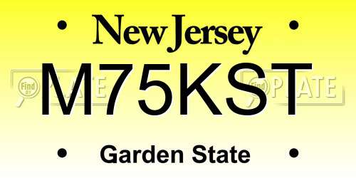 M75KST New Jersey License Plate