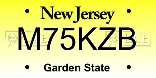 M75KZB New Jersey License Plate