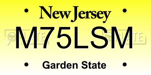 M75LSM New Jersey License Plate