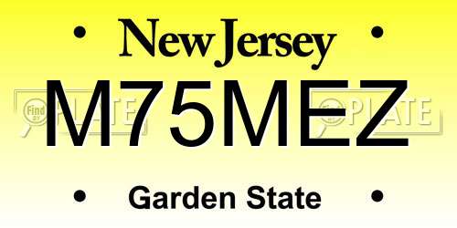 M75MEZ New Jersey License Plate