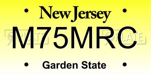 M75MRC New Jersey License Plate