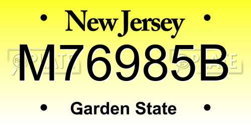 M76985B New Jersey License Plate