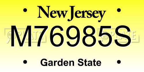 M76985S New Jersey License Plate