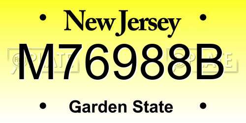 M76988B New Jersey License Plate
