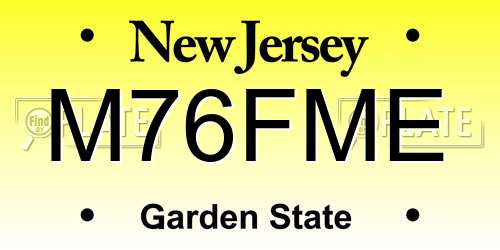M76FME New Jersey License Plate
