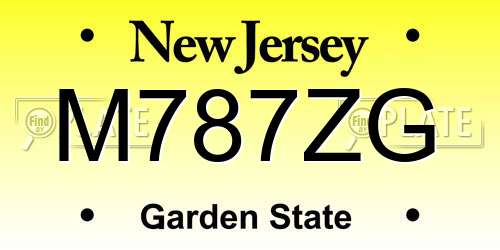 M787ZG New Jersey License Plate