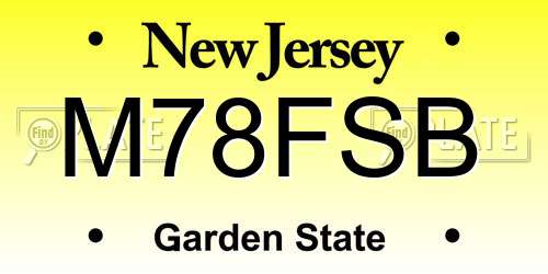 M78FSB New Jersey License Plate