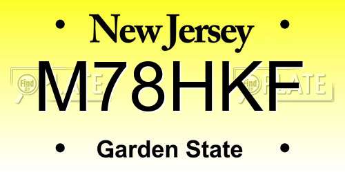M78HKF New Jersey License Plate