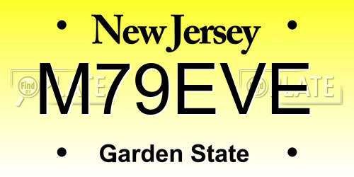 M79EVE New Jersey License Plate
