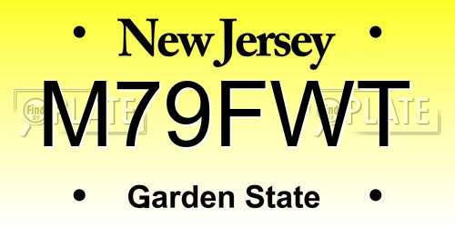 M79FWT New Jersey License Plate
