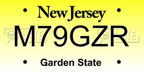 M79GZR New Jersey License Plate