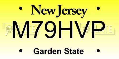 M79HVP New Jersey License Plate
