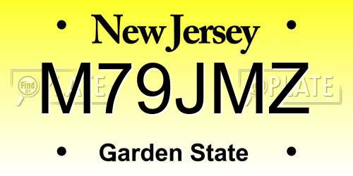 M79JMZ New Jersey License Plate