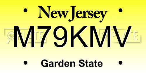 M79KMV New Jersey License Plate