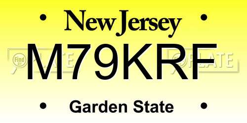 M79KRF New Jersey License Plate