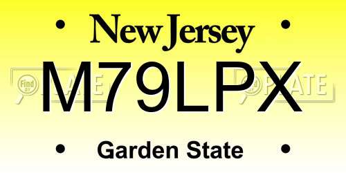 M79LPX New Jersey License Plate