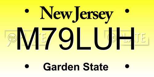 M79LUH New Jersey License Plate