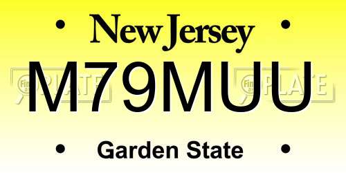 M79MUU New Jersey License Plate