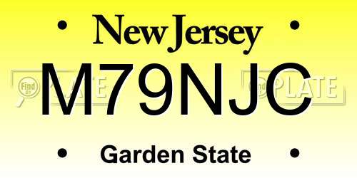 M79NJC New Jersey License Plate
