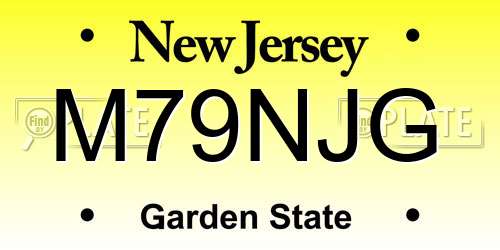 M79NJG New Jersey License Plate