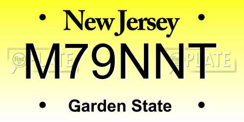 M79NNT New Jersey License Plate